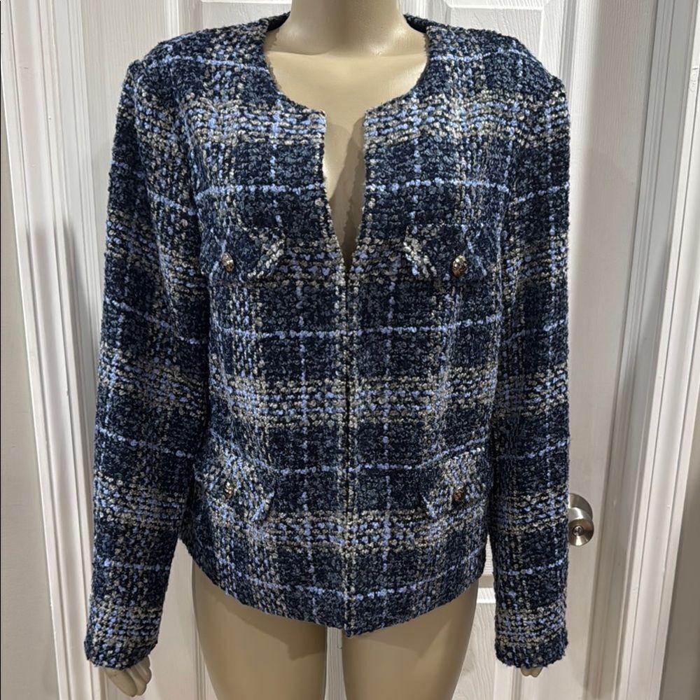 Rabe Tweed Checked Pattern Jacket. - image 4